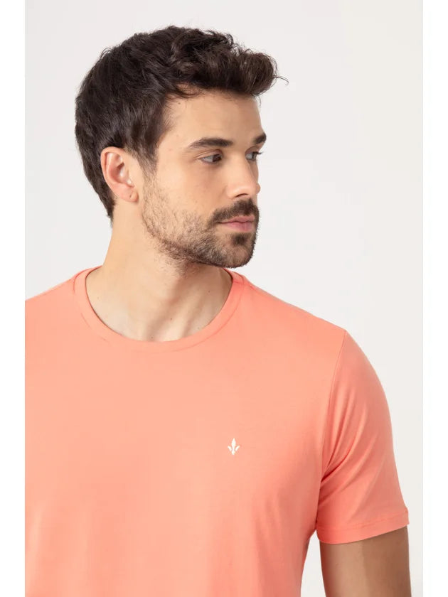 CAMISETA MANGA CURTA EM ALGODÃO DLZ ROSA BB