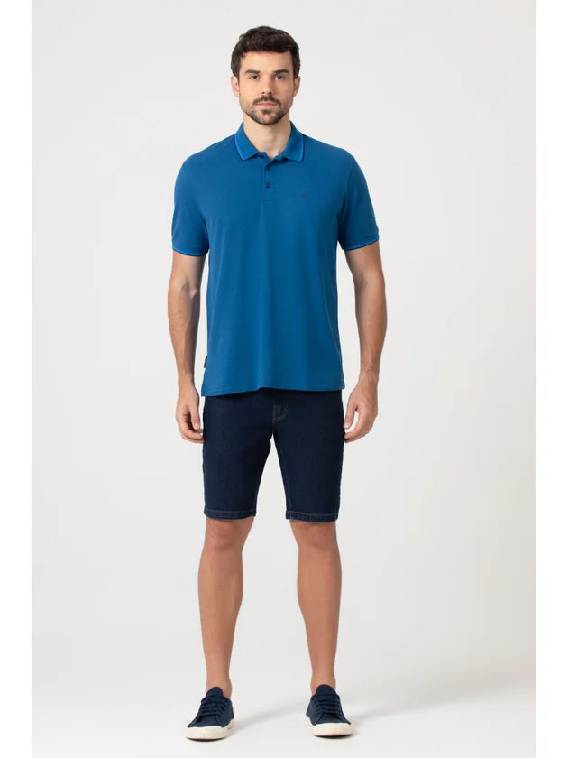 POLO MASCULINA REGULAR DLZ , AZUL MARINHO