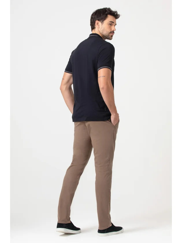 CALÇA MASCULINA EM ALGODÃO DLZ CAPPUCCINO