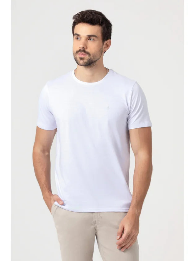 CAMISETA MASCULINA REGULA MANGA CURTA DLZ BRANCO