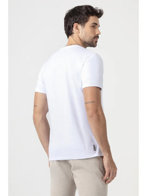 CAMISETA MASCULINA REGULA MANGA CURTA DLZ BRANCO