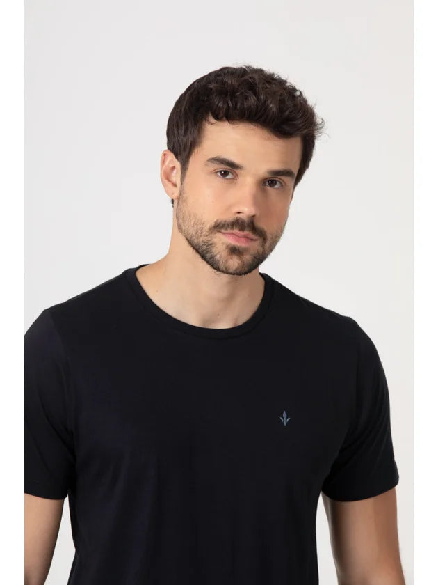 CAMISETA MASCULINA REGULAR MANGA CURTA DLZ PRETO