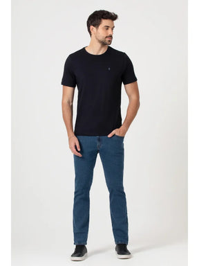 CAMISETA MASCULINA REGULAR MANGA CURTA DLZ PRETO