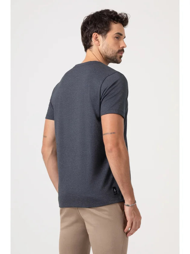 CAMISETA MASCULINA MANGA CURTA DLZ CINZA