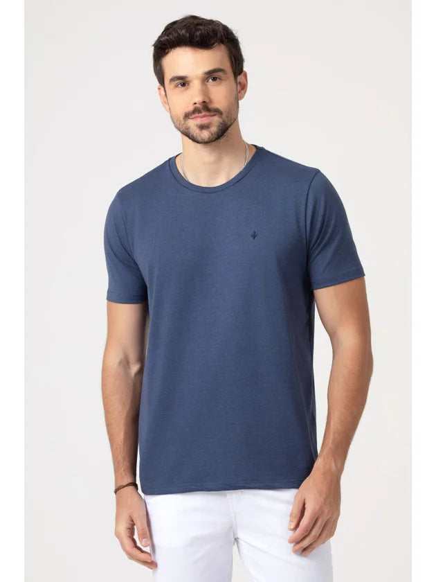 CAMISETA MASCULINA REGULAR MANGA CURTA DLZ AZUL ESCURO