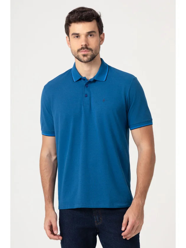 POLO MASCULINA REGULAR DLZ , AZUL MARINHO